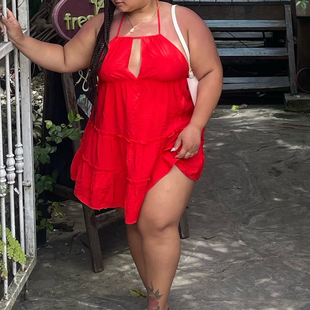 Red summer dress